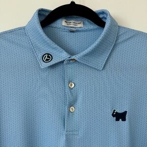 Scotty Cameron Golf Polo Peter Millar L Blue Short Sleeve